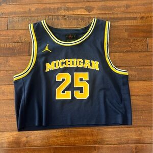 NEVER WORN University of Michigan Cropped basketball jersey